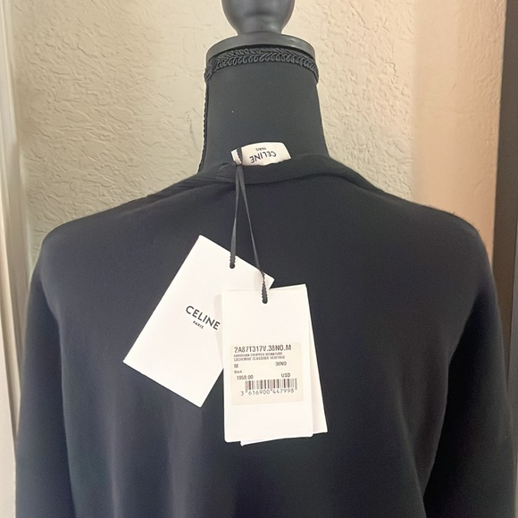 Celine Black Cashmere and gold buttons Cardigan Sweater - Picture 7 of 9